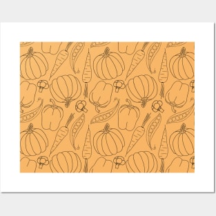 Vegetables pattern Posters and Art